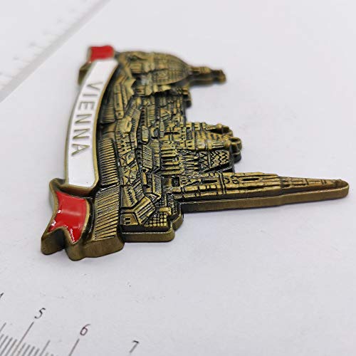 Imán 3D para refrigerador Austria Vienna metal miniatura 3
