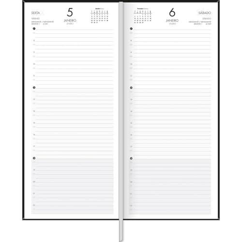 Agenda executiva costurada diária Comercial Tilibra