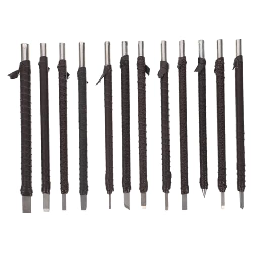jojofuny Ergonomic Handle Carving Tools Set 12pcs Wood Carving Tools for Wood Beginner to Professional and Easy to Use