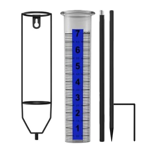 Rain Meason Gauge | Guage De Lluvia A Prueba De Congelación | Medición De Lluvias De Césped | Medidor De Agua De Lluvia Al Aire Libre Al Césped, Jardín, Terraza, Patio, Granja Y | O