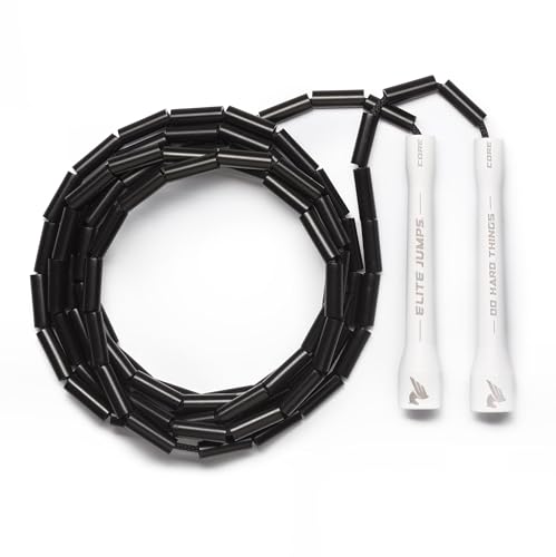Elite SRS; Do Hard Things, Beaded Jump Rope - Adjustable Jump Ropes for Fitness with Unbreakable Handles and Shatterproof Beads - Perfect Addition to Your Exercise Equipment