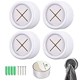 iBetterLife - Ganchos adhesivos para toallas de cocina, paquete de 4 soportes para toallas de cocina para armario, gancho de toalla de mano, soporte para trapo de cocina para el hogar, baños, cocinas,
