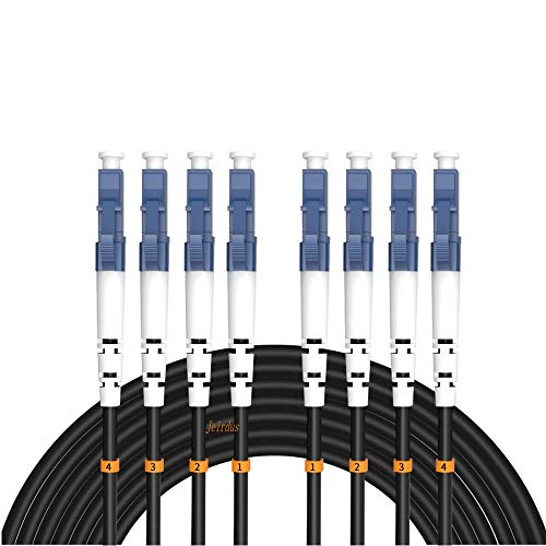 Cable LC a LC de fibra óptica monomodo blindado exterior 4 núcleos 120m