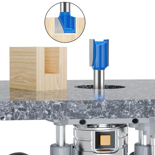 GYSRXS 7 Stück Nutfräser 8MM Shaft Holz Zweischneidig Nutfräser 6MM 8MM 10MM 12MM 14MM 18MM 20MM Oberfräse Nutfräser Set Geeignet für die Holzbearbeitung,Legierung