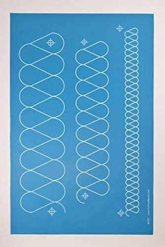 Ribbon Candy Border Stencil - Continuous Line Template for Free Motion, Domestic Machine, Hand Quilting, Long-Arm Quilting (30733)