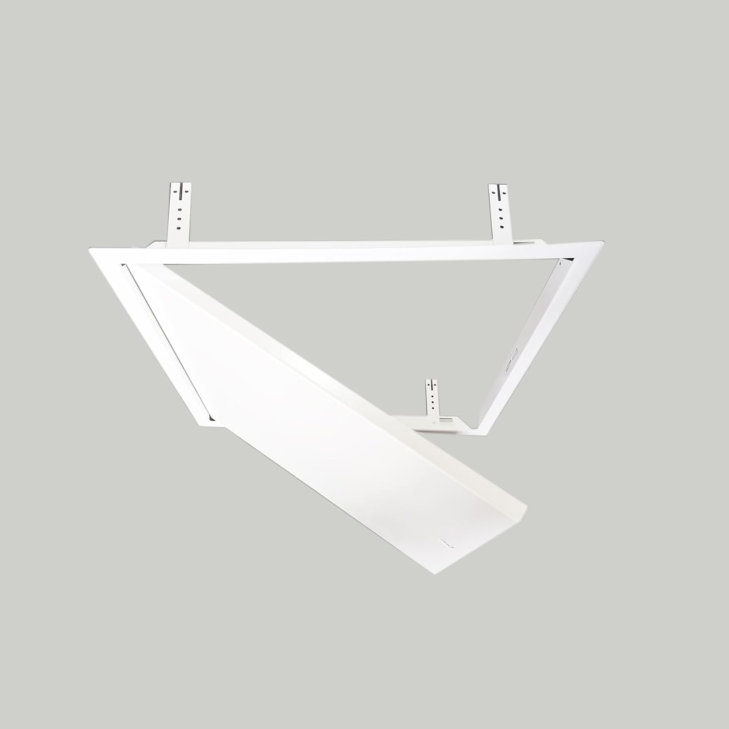 Fengze Steel Access Panel 12 x 12 Inch with 4 Long Fixing Strips White Screwdriver Latch Metal Inspection Door for Wall and Ceiling (300 x 300 mm)