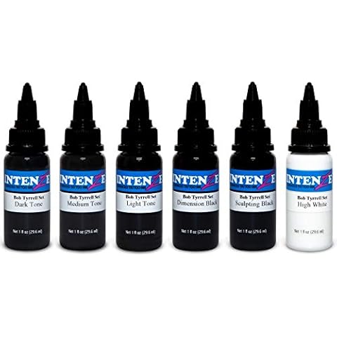 Intenze Bob Tyrrell Advanced Black and Grey Tattoo Ink Set Cover