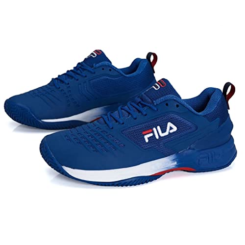 Tênis Fila Axilus Ace Clay Azul Branco e Vermelho-38