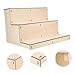 ABOOFAN Multi Riser Shelf for Perfume Jewelry Cupcakes and Plants Sturdy Natural Wood Decor for Retail Events and Home Use for All Occasions