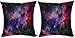 Violetpos Kissenbezug Dekokissen Kissenhülle Deko Wohnzimmer Kissenbezüge Kissen Bezug Pillow Cover Sofakissen Kopfkissenbezug Kissenhüllen Lila Weltraum Nebel Universum Galaxie 50 x 50 cm