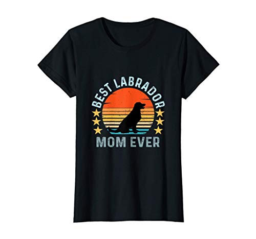 Best Labrador Mom Ever Vintage Retro Funny Dog Lover Camiseta