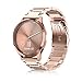 Fintie Armband kompatibel mit Garmin Vivoactive 3/3 Music, vívomove HR, Forerunner 245/645 Music, VENU Smartwatch - Edelstahl Metall Uhrenarmband Ersatzband mit Doppelt Faltschließe, Roségold