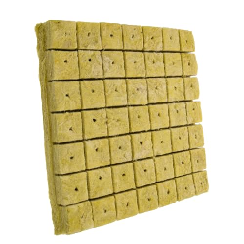 GALPADA 49 Stück Teiliges Steinwolle Anzuchtwürfel Praktisches Sauberes Nährmedium für Bodenlose Kultivierung Wasseraufnahmefähig für Stecklinge Setzlinge und Hydrokultur