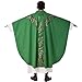 BLESSUME Priest Celebrant Chasuble Catholic Church Father Mass Vestments Robe (Green)