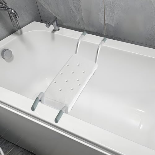 Badewannensitz, Ausziehbare 72-82cm Badewannenbretter, Tragfähigkeit 136...