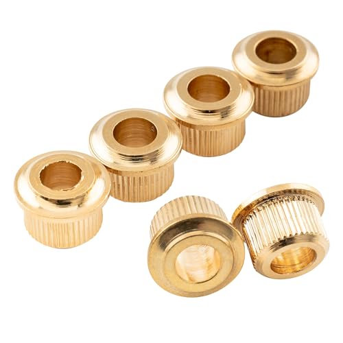 Musiclily Pro Metal Vintage/Modern 6mm to 10mm Guitar Tuner Conversion Bushings Tuning Pegs Adapter Ferrules, Gold (Set of 6) - Image 3
