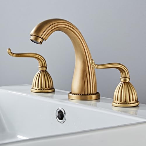 Robinet de salle de bains fendu vintage à 3 trous pour rénover une maison de campagne