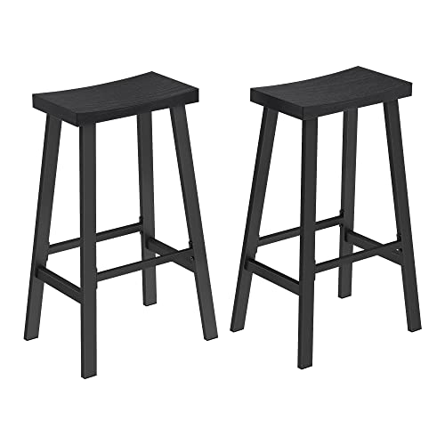Vasagle Bar Stools Set Of 2, Counter Height Stools, Bar Chairs With Footrest, 29.1 Inches Tall Kitchen Breakfast Stools, Industrial, Living Room Party Room, Black Ulbc094B56 #TOP7