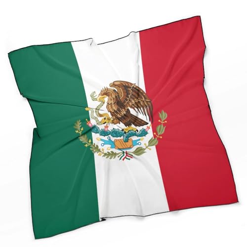 Mexico Flag Color Mexico Flag Color Bandana Womens Silk Scarfs With Double-sided Kerchiefs Different Patterns Headscarf Casual Square Scarf3
