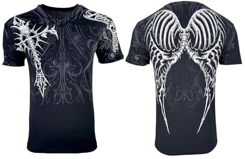 Rebel Saint by Affliction Men's T-Shirt Fracture