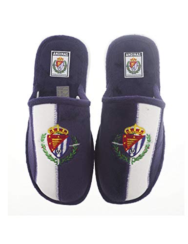 Zapatillas de casa de equipos de fútbol con licencia oficial Real Valladolid CF   Color   Lila, Talla   44