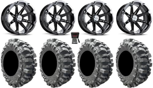 MSA Black Diesel 15" UTV Wheels & 31" Bogger Tires Kit