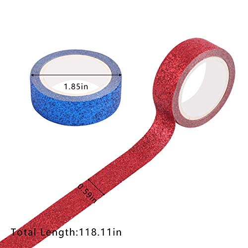 Diy Glitter Washi Tape Set - 12 Rolls Colored Masking Tape, Sparkle Decorative Tape For Art, Scrapbook Tape,Decor & Crafts (Dark) #TOP2