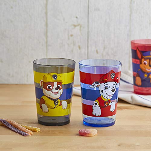 Image of Zak Designs 14.5oz PAW Patrol Nesting Tumbler Set Includes Durable Plastic Cups, Fun Drinkware is Perfect for Kids, 4pk (14.5oz, Chase & Marshall & Skye)