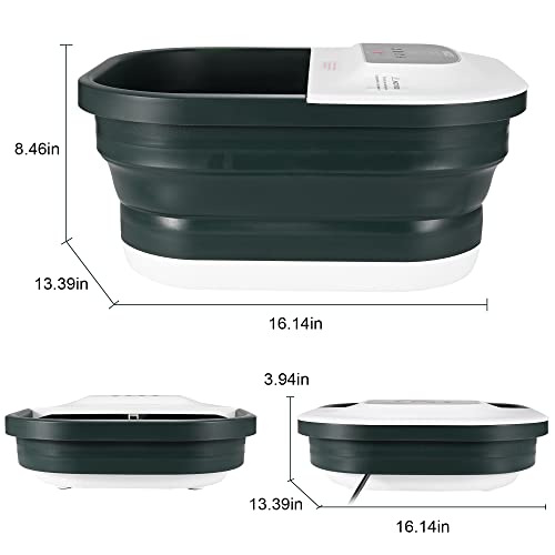 Knqze Foot Spa With Heat And Massage And Jets, Collapsible Foot Bath W/Bubbles, Vibration, Red Light Pedicure Foot Soaking Tub, Temperature Control, 8 Massage Roller, Pumice Stone Foot Spa Massager #TOP7