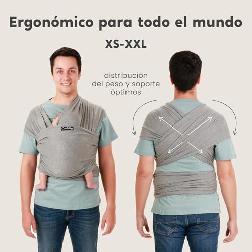 Variante de CuddleBug fular portabebes Talla Única (Gris)