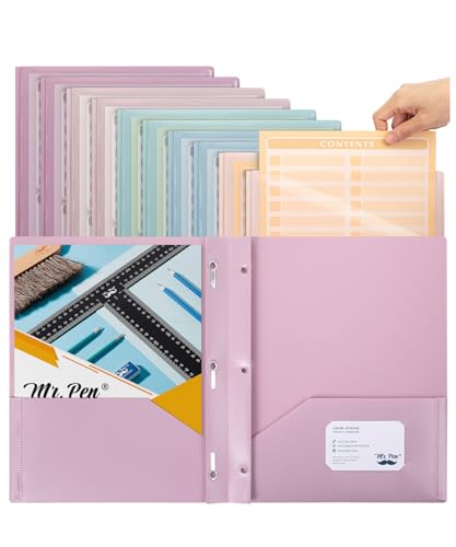 Mr. Pen Pastell Kunststoff-Ordner, 10 Stück