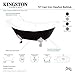 Kingston Brass VBTND7231NC5 Aqua Eden Clawfoot Tub, Black/White/Oil Rubbed Bronze