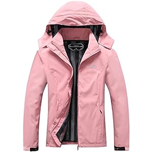 OTU Women’s Waterproof Rain Jacket Lightweight Hooded Raincoat for Hiking Travel Outdoor