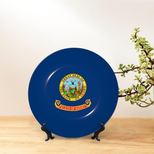Plato decorativo de Idaho de 8 pulgadas con soporte para mesas 7