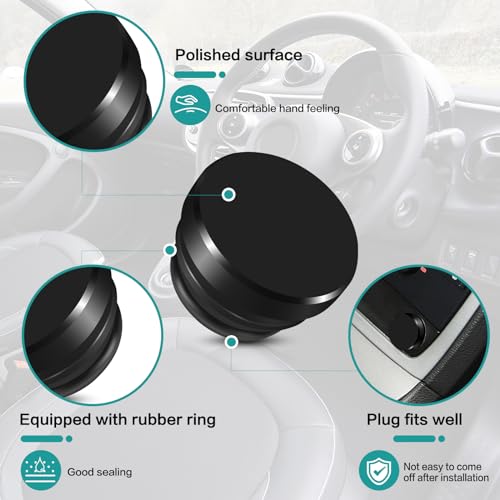 Image of Cigarette Lighter Cover 1 Pcs, Cigarette Lighter Plug Cover Dustproof Waterproof, Button Aluminum Fits Most Automotive Vehicles and Boats with Standard 12 Volt Power Source by XIOGZAXI (Black)
