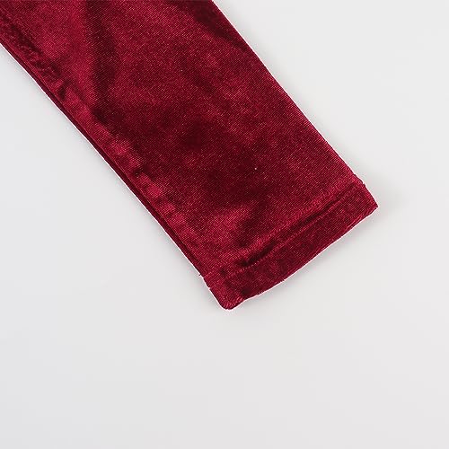 Noomelfish Girls Velvet Bodycon Dress Long Sleeve Fancy Party Pencil Dresses (5-12 Years)4