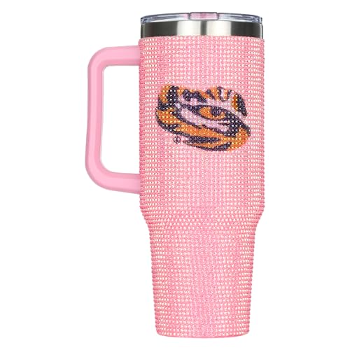 Image of The Memory Company Officially Licensed NCAA - Louisiana State University 40oz Pink Bling Game Day Tumbler