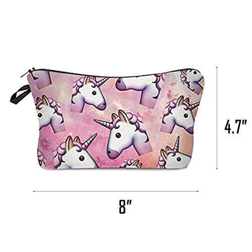 Dreshow 5 Pack Unicorn Gifts For Girls Drawstring Backpack/Makeup Bag/Necklace/Hair Ties/Coin Purse #TOP2