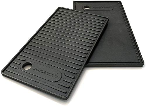 Barbecook plaque de cuisson barbecue universelle en fonte émaillée, accessoire plancha, noir, pour Brahma 24x42cm
