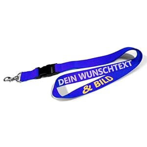 Kiwistar LAN-001 Schlüsselband 25 mm Blau