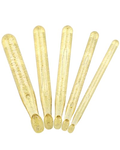 Image of Katech 5 pcs Crochet Hooks Large Sizes (12mm / 15mm / 18mm / 20mm / 25mm) Plastic Crochet Needles Set Ergonomic Crochet Hook Kit DIY Yarn Weave Tool for Knitting Blanket, Shawl, Carpet, Sweater, Scarf