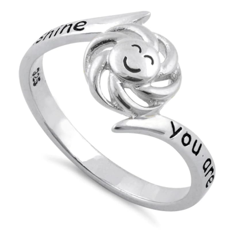 Bague de fiançailles soleil en argent 925 : le cadeau romantique idéal