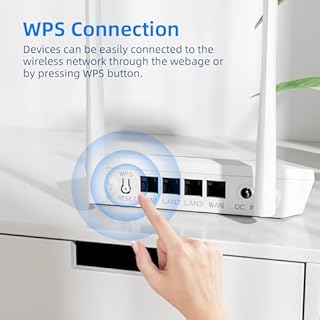 U-SPEED N300 WiFi Router 2.4G Easy Setup Wireless Internet Network Router, Supports Wireless Repeater, WISP, Up to 300Mbps for Home and Office