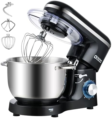 Kitchen in the box Robot Pâtissier 1400W, Bol 6,2L en Acier Inoxy...