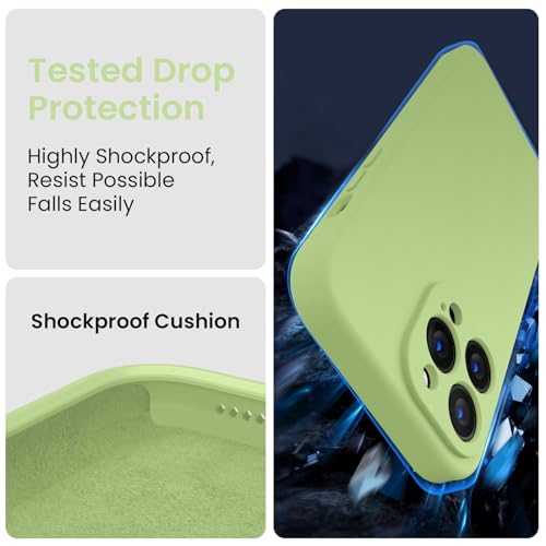 Image of FireNova Designed for iPhone 13 Pro Max Case, Silicone [Camera Protection] Phone Case, Soft Anti-Scratch Microfiber Lining Inside, 6.7 inch, Tea Green
