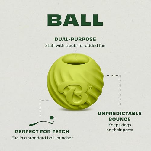 Image of Benebone Ball /Bone Medium /Pawbler Rubber Pet Toys, 3-Pack