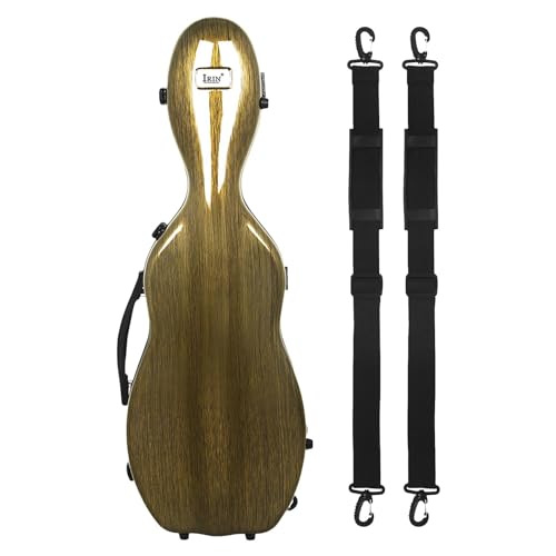 STARTIST 4/4 バイオリンケース内蔵温度計カーボンファイバーバイオリン収納ボックスポータブルバイオリンキャリングバッグバイオリン愛好家のプレーヤーのため, 茶色