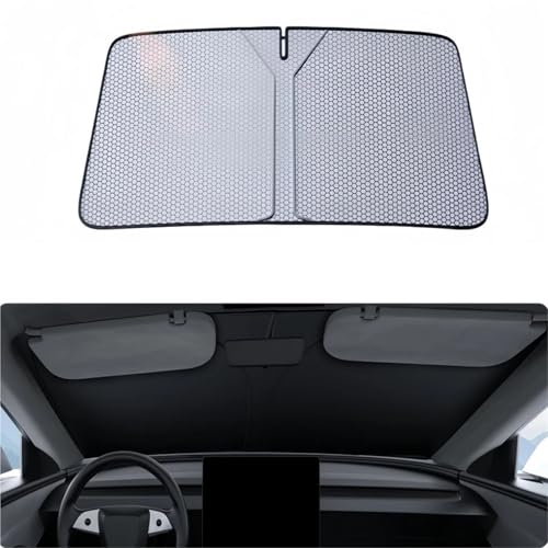 Pare soleil pour Tesla Model Y fraîcheur habitacle en été pour pare-brise avant - 2