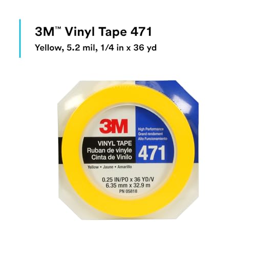 Image of 3M Vinyl Tape 471, 1 /4' x 36 yd.
