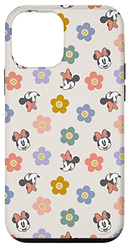 Coque iPhone 12 mini Minnie Mouse Disney avec motif fleurs de printemps